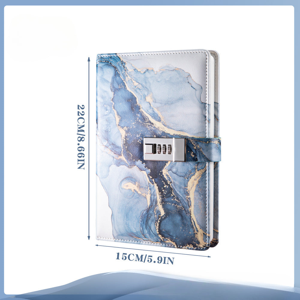 Wholesale PU A5 Fashion Password Book with Lock Diary Book